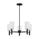 Five Light Chandelier<br /><span style="color:#4AB0CE;">Entrega: 4-10 dias en USA</span><br /><span style="color:#4AB0CE;font-size:60%;">PREGUNTE POR ENTREGA EN PANAMA</span><br />Collection: Manor<br />Finish: Midnight Black