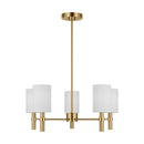 Five Light Chandelier<br /><span style="color:#4AB0CE;">Entrega: 4-10 dias en USA</span><br /><span style="color:#4AB0CE;font-size:60%;">PREGUNTE POR ENTREGA EN PANAMA</span><br />Collection: Manor<br />Finish: Satin Brass