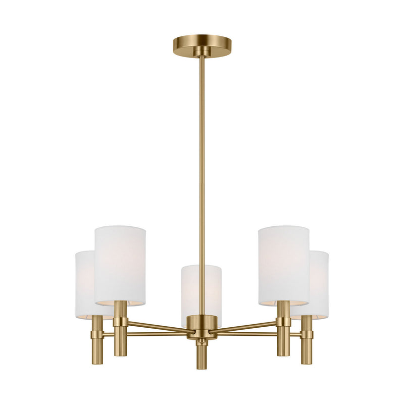 Five Light Chandelier<br /><span style="color:#4AB0CE;">Entrega: 4-10 dias en USA</span><br /><span style="color:#4AB0CE;font-size:60%;">PREGUNTE POR ENTREGA EN PANAMA</span><br />Collection: Manor<br />Finish: Satin Brass