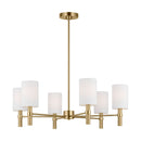 Six Light Chandelier<br /><span style="color:#4AB0CE;">Entrega: 4-10 dias en USA</span><br /><span style="color:#4AB0CE;font-size:60%;">PREGUNTE POR ENTREGA EN PANAMA</span><br />Collection: Manor<br />Finish: Satin Brass