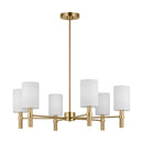 Six Light Chandelier<br /><span style="color:#4AB0CE;">Entrega: 4-10 dias en USA</span><br /><span style="color:#4AB0CE;font-size:60%;">PREGUNTE POR ENTREGA EN PANAMA</span><br />Collection: Manor<br />Finish: Satin Brass