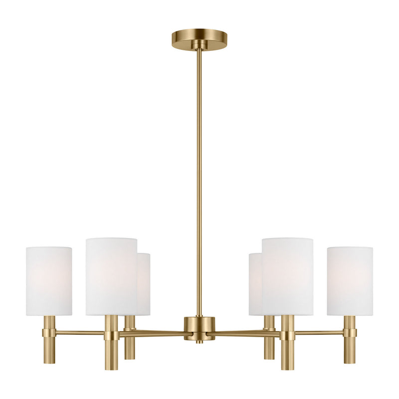 Six Light Chandelier<br /><span style="color:#4AB0CE;">Entrega: 4-10 dias en USA</span><br /><span style="color:#4AB0CE;font-size:60%;">PREGUNTE POR ENTREGA EN PANAMA</span><br />Collection: Manor<br />Finish: Satin Brass