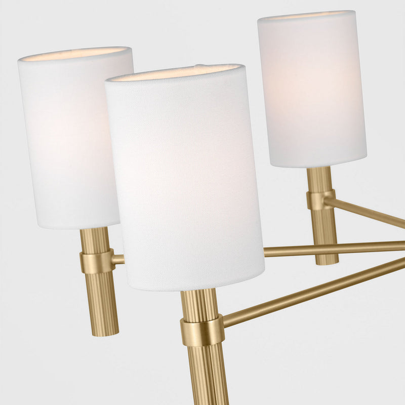 Visual Comfort Studio - DJC1146SB - Six Light Chandelier - Manor - Satin Brass