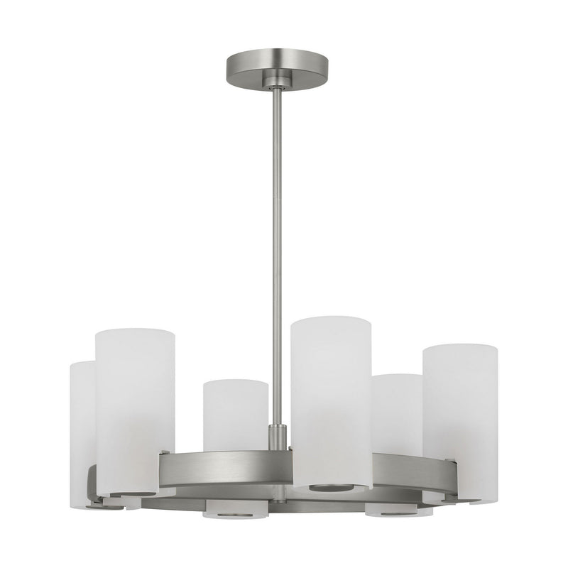 Six Light Chandelier<br /><span style="color:#4AB0CE;">Entrega: 4-10 dias en USA</span><br /><span style="color:#4AB0CE;font-size:60%;">PREGUNTE POR ENTREGA EN PANAMA</span><br />Collection: Rhode<br />Finish: Brushed Steel