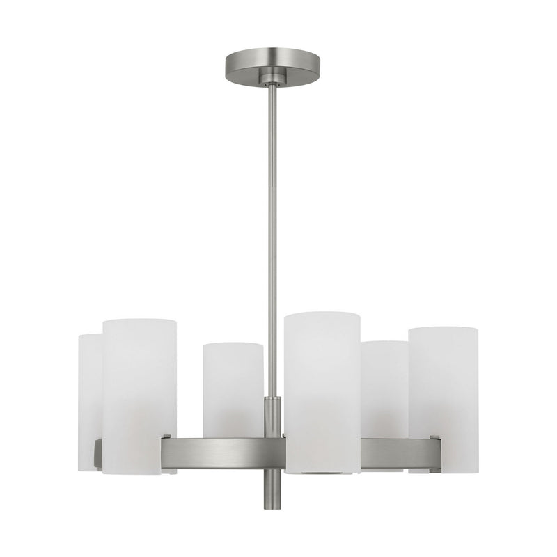 Six Light Chandelier<br /><span style="color:#4AB0CE;">Entrega: 4-10 dias en USA</span><br /><span style="color:#4AB0CE;font-size:60%;">PREGUNTE POR ENTREGA EN PANAMA</span><br />Collection: Rhode<br />Finish: Brushed Steel