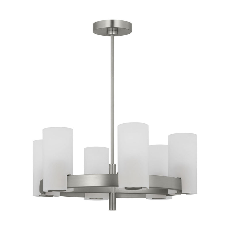 Six Light Chandelier<br /><span style="color:#4AB0CE;">Entrega: 4-10 dias en USA</span><br /><span style="color:#4AB0CE;font-size:60%;">PREGUNTE POR ENTREGA EN PANAMA</span><br />Collection: Rhode<br />Finish: Brushed Steel
