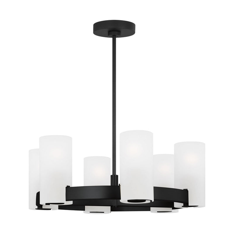 Six Light Chandelier<br /><span style="color:#4AB0CE;">Entrega: 4-10 dias en USA</span><br /><span style="color:#4AB0CE;font-size:60%;">PREGUNTE POR ENTREGA EN PANAMA</span><br />Collection: Rhode<br />Finish: Midnight Black