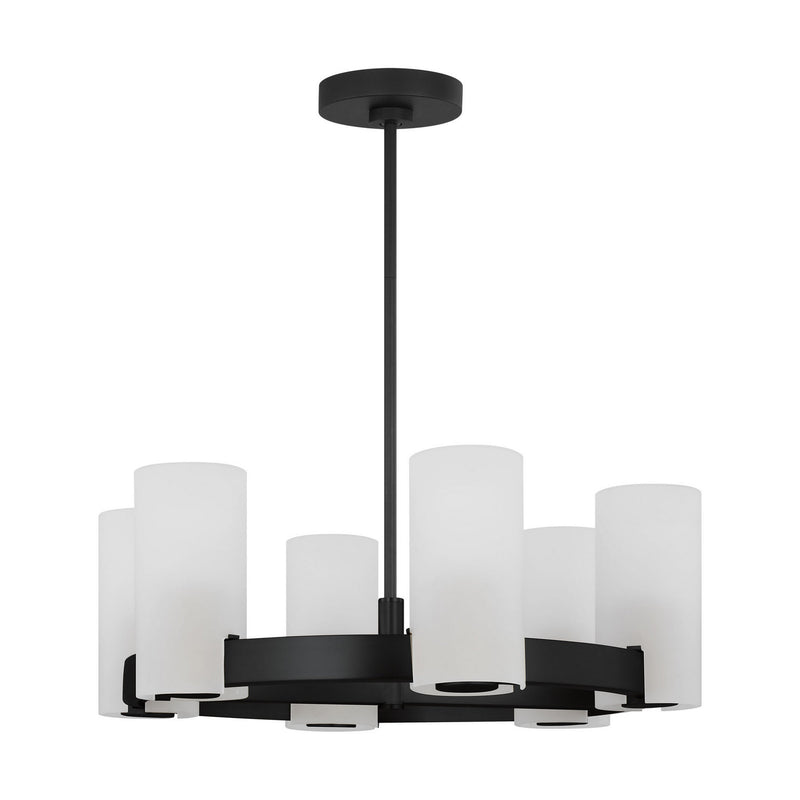 Six Light Chandelier<br /><span style="color:#4AB0CE;">Entrega: 4-10 dias en USA</span><br /><span style="color:#4AB0CE;font-size:60%;">PREGUNTE POR ENTREGA EN PANAMA</span><br />Collection: Rhode<br />Finish: Midnight Black