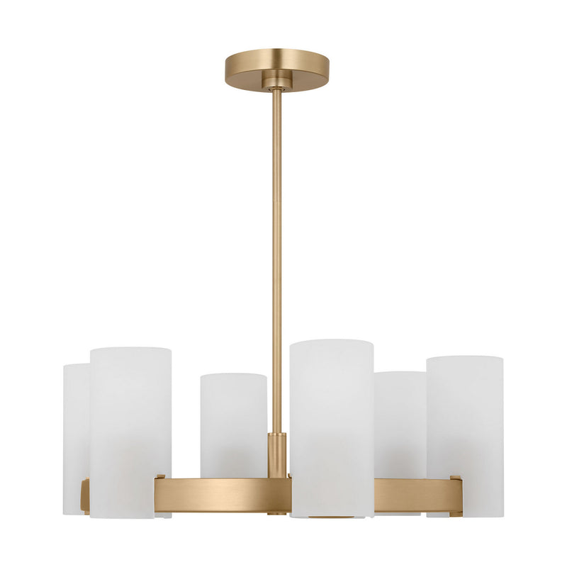 Six Light Chandelier<br /><span style="color:#4AB0CE;">Entrega: 4-10 dias en USA</span><br /><span style="color:#4AB0CE;font-size:60%;">PREGUNTE POR ENTREGA EN PANAMA</span><br />Collection: Rhode<br />Finish: Satin Brass