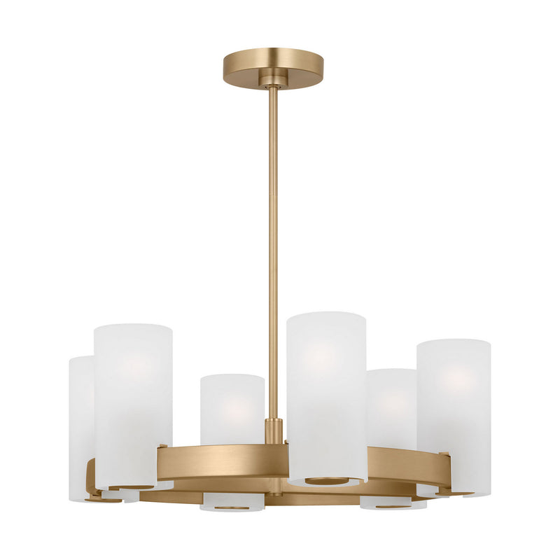 Six Light Chandelier<br /><span style="color:#4AB0CE;">Entrega: 4-10 dias en USA</span><br /><span style="color:#4AB0CE;font-size:60%;">PREGUNTE POR ENTREGA EN PANAMA</span><br />Collection: Rhode<br />Finish: Satin Brass