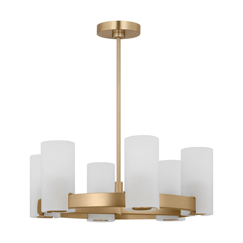 Six Light Chandelier<br /><span style="color:#4AB0CE;">Entrega: 4-10 dias en USA</span><br /><span style="color:#4AB0CE;font-size:60%;">PREGUNTE POR ENTREGA EN PANAMA</span><br />Collection: Rhode<br />Finish: Satin Brass