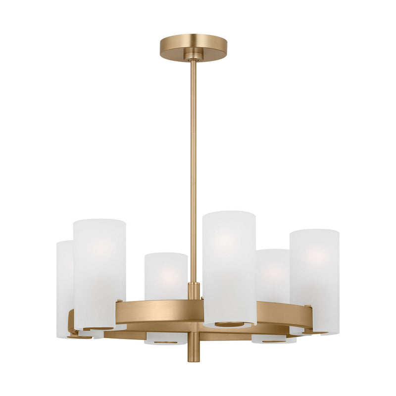 Six Light Chandelier<br /><span style="color:#4AB0CE;">Entrega: 4-10 dias en USA</span><br /><span style="color:#4AB0CE;font-size:60%;">PREGUNTE POR ENTREGA EN PANAMA</span><br />Collection: Rhode<br />Finish: Satin Brass