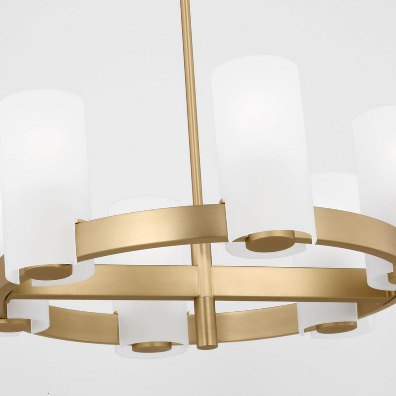 Six Light Chandelier<br /><span style="color:#4AB0CE;">Entrega: 4-10 dias en USA</span><br /><span style="color:#4AB0CE;font-size:60%;">PREGUNTE POR ENTREGA EN PANAMA</span><br />Collection: Rhode<br />Finish: Satin Brass