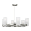 Six Light Chandelier<br /><span style="color:#4AB0CE;">Entrega: 4-10 dias en USA</span><br /><span style="color:#4AB0CE;font-size:60%;">PREGUNTE POR ENTREGA EN PANAMA</span><br />Collection: Rhode<br />Finish: Brushed Steel