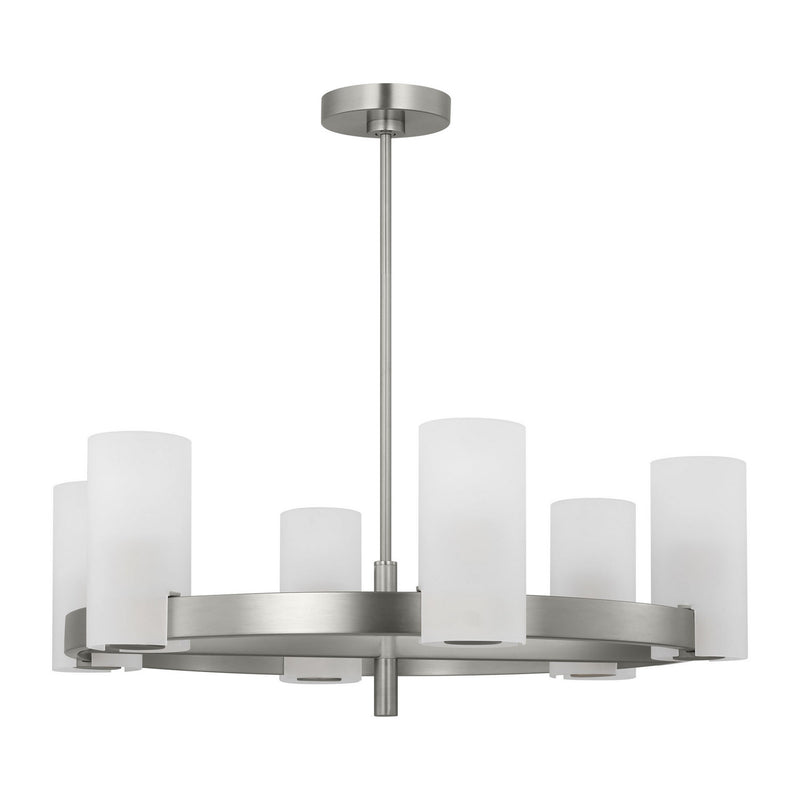 Six Light Chandelier<br /><span style="color:#4AB0CE;">Entrega: 4-10 dias en USA</span><br /><span style="color:#4AB0CE;font-size:60%;">PREGUNTE POR ENTREGA EN PANAMA</span><br />Collection: Rhode<br />Finish: Brushed Steel