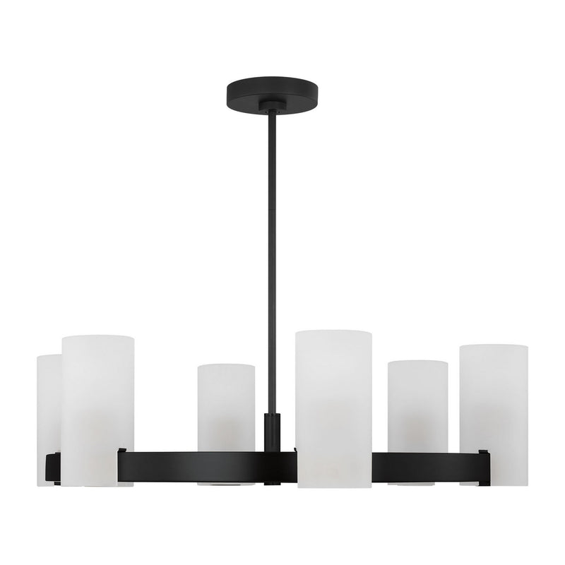 Six Light Chandelier<br /><span style="color:#4AB0CE;">Entrega: 4-10 dias en USA</span><br /><span style="color:#4AB0CE;font-size:60%;">PREGUNTE POR ENTREGA EN PANAMA</span><br />Collection: Rhode<br />Finish: Midnight Black