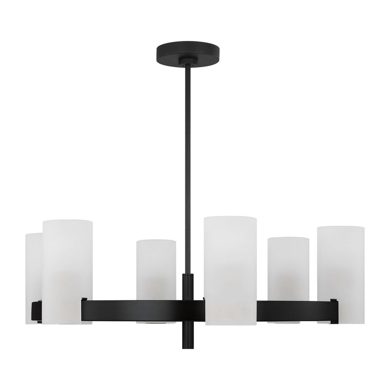 Six Light Chandelier<br /><span style="color:#4AB0CE;">Entrega: 4-10 dias en USA</span><br /><span style="color:#4AB0CE;font-size:60%;">PREGUNTE POR ENTREGA EN PANAMA</span><br />Collection: Rhode<br />Finish: Midnight Black