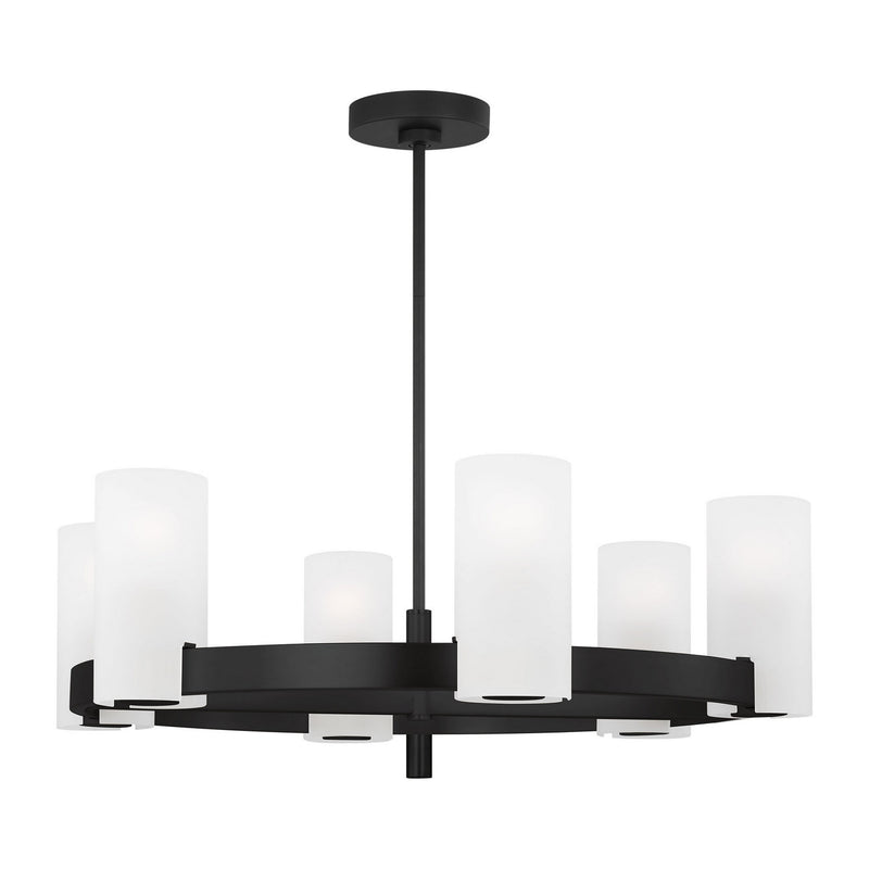 Six Light Chandelier<br /><span style="color:#4AB0CE;">Entrega: 4-10 dias en USA</span><br /><span style="color:#4AB0CE;font-size:60%;">PREGUNTE POR ENTREGA EN PANAMA</span><br />Collection: Rhode<br />Finish: Midnight Black