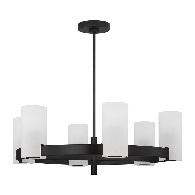 Six Light Chandelier<br /><span style="color:#4AB0CE;">Entrega: 4-10 dias en USA</span><br /><span style="color:#4AB0CE;font-size:60%;">PREGUNTE POR ENTREGA EN PANAMA</span><br />Collection: Rhode<br />Finish: Midnight Black