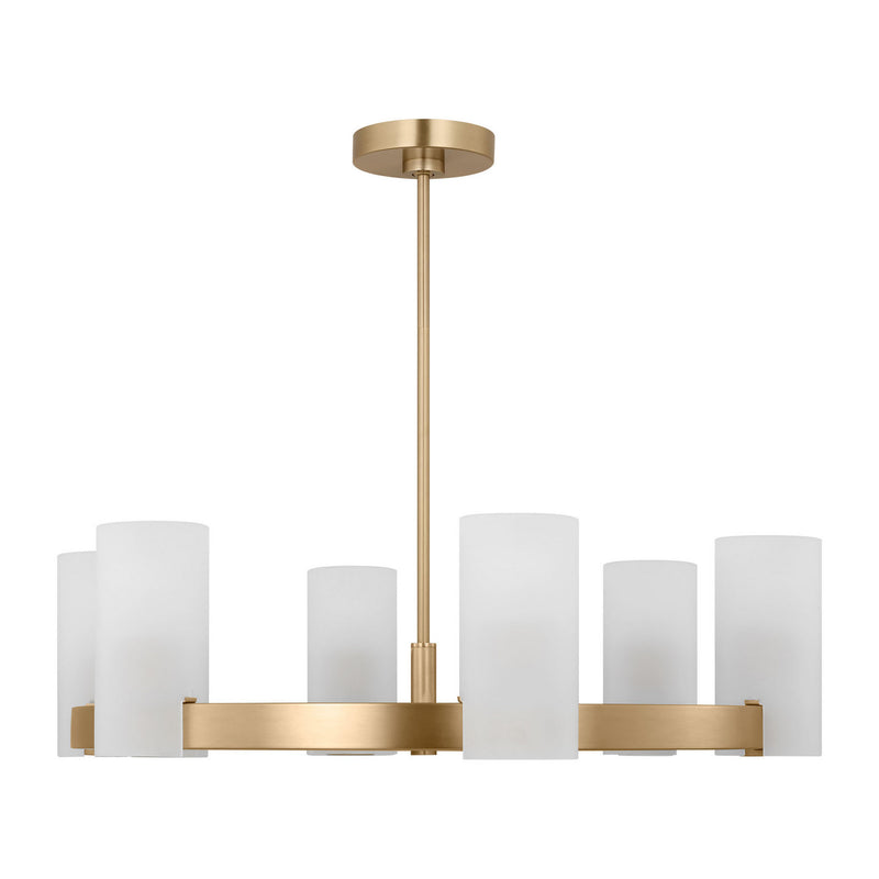 Six Light Chandelier<br /><span style="color:#4AB0CE;">Entrega: 4-10 dias en USA</span><br /><span style="color:#4AB0CE;font-size:60%;">PREGUNTE POR ENTREGA EN PANAMA</span><br />Collection: Rhode<br />Finish: Satin Brass