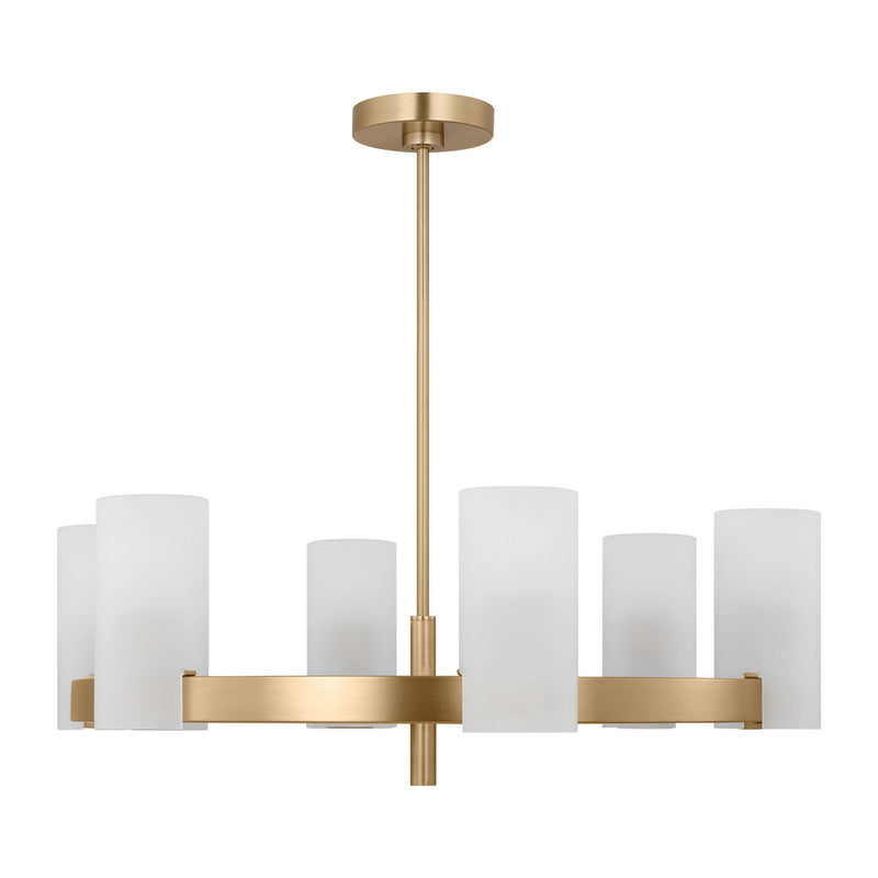 Six Light Chandelier<br /><span style="color:#4AB0CE;">Entrega: 4-10 dias en USA</span><br /><span style="color:#4AB0CE;font-size:60%;">PREGUNTE POR ENTREGA EN PANAMA</span><br />Collection: Rhode<br />Finish: Satin Brass