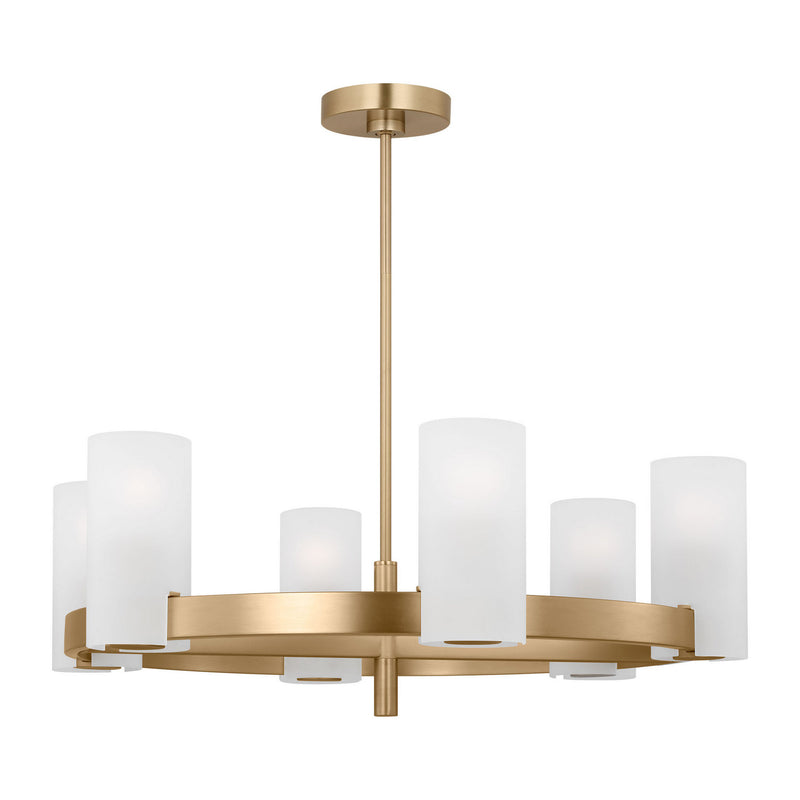 Six Light Chandelier<br /><span style="color:#4AB0CE;">Entrega: 4-10 dias en USA</span><br /><span style="color:#4AB0CE;font-size:60%;">PREGUNTE POR ENTREGA EN PANAMA</span><br />Collection: Rhode<br />Finish: Satin Brass
