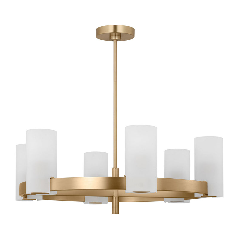Six Light Chandelier<br /><span style="color:#4AB0CE;">Entrega: 4-10 dias en USA</span><br /><span style="color:#4AB0CE;font-size:60%;">PREGUNTE POR ENTREGA EN PANAMA</span><br />Collection: Rhode<br />Finish: Satin Brass