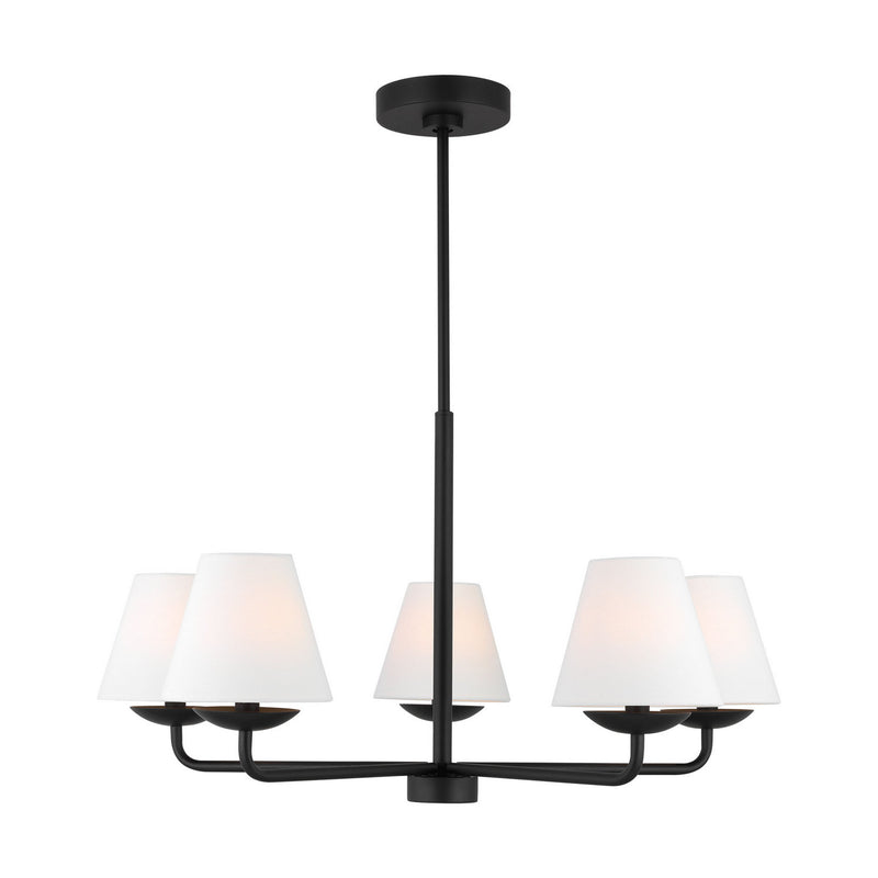 Five Light Chandelier<br /><span style="color:#4AB0CE;">Entrega: 4-10 dias en USA</span><br /><span style="color:#4AB0CE;font-size:60%;">PREGUNTE POR ENTREGA EN PANAMA</span><br />Collection: Albion<br />Finish: Midnight Black