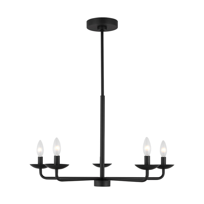 Five Light Chandelier<br /><span style="color:#4AB0CE;">Entrega: 4-10 dias en USA</span><br /><span style="color:#4AB0CE;font-size:60%;">PREGUNTE POR ENTREGA EN PANAMA</span><br />Collection: Albion<br />Finish: Midnight Black