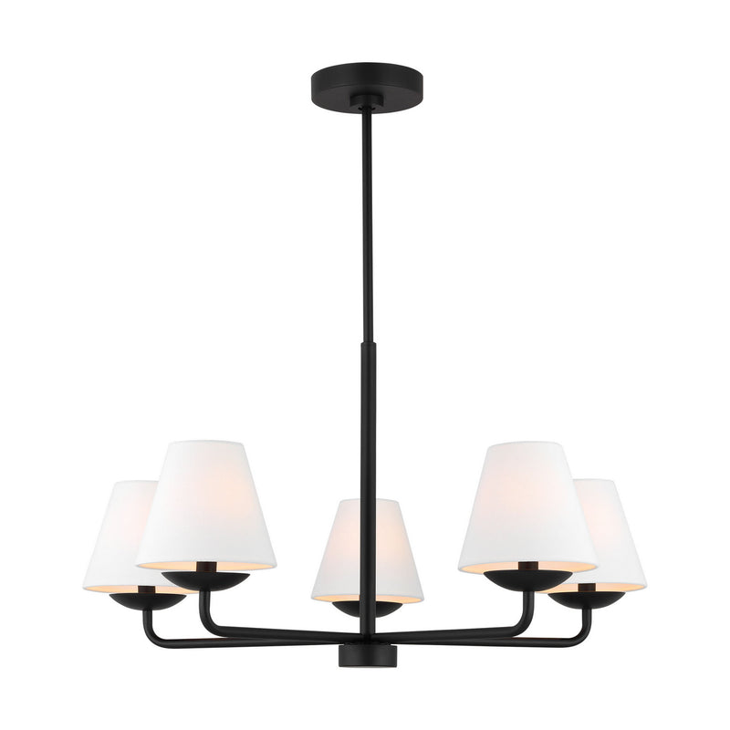 Five Light Chandelier<br /><span style="color:#4AB0CE;">Entrega: 4-10 dias en USA</span><br /><span style="color:#4AB0CE;font-size:60%;">PREGUNTE POR ENTREGA EN PANAMA</span><br />Collection: Albion<br />Finish: Midnight Black