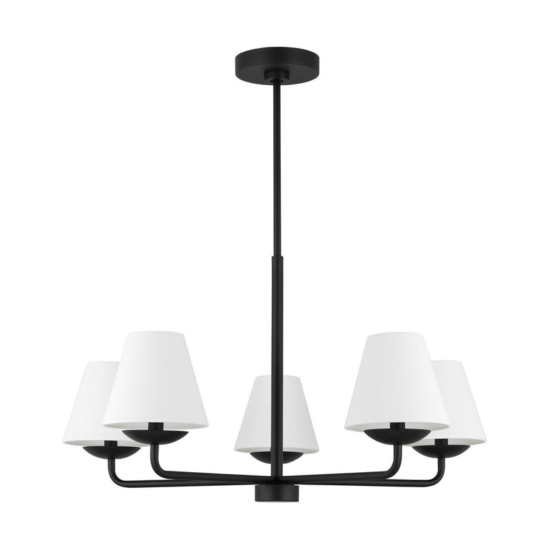 Five Light Chandelier<br /><span style="color:#4AB0CE;">Entrega: 4-10 dias en USA</span><br /><span style="color:#4AB0CE;font-size:60%;">PREGUNTE POR ENTREGA EN PANAMA</span><br />Collection: Albion<br />Finish: Midnight Black