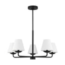 Five Light Chandelier<br /><span style="color:#4AB0CE;">Entrega: 4-10 dias en USA</span><br /><span style="color:#4AB0CE;font-size:60%;">PREGUNTE POR ENTREGA EN PANAMA</span><br />Collection: Albion<br />Finish: Midnight Black