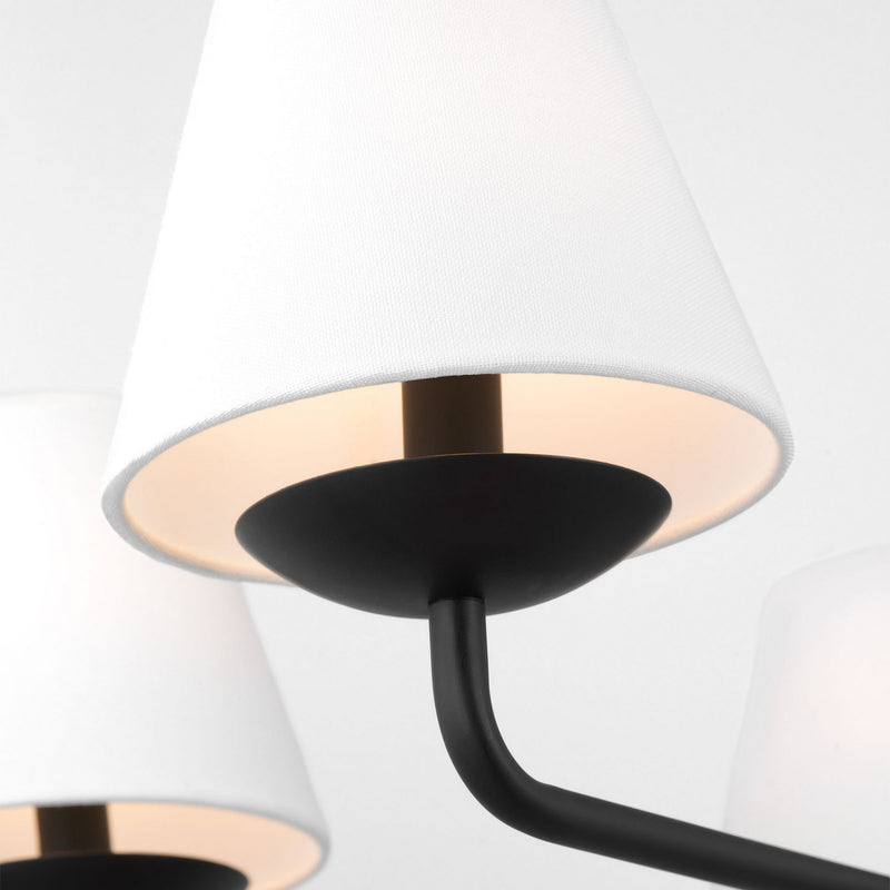 Five Light Chandelier<br /><span style="color:#4AB0CE;">Entrega: 4-10 dias en USA</span><br /><span style="color:#4AB0CE;font-size:60%;">PREGUNTE POR ENTREGA EN PANAMA</span><br />Collection: Albion<br />Finish: Midnight Black