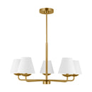 Five Light Chandelier<br /><span style="color:#4AB0CE;">Entrega: 4-10 dias en USA</span><br /><span style="color:#4AB0CE;font-size:60%;">PREGUNTE POR ENTREGA EN PANAMA</span><br />Collection: Albion<br />Finish: Satin Brass