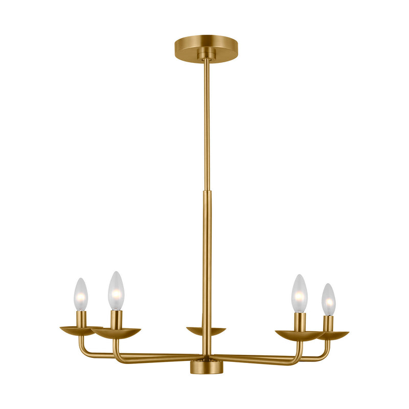 Five Light Chandelier<br /><span style="color:#4AB0CE;">Entrega: 4-10 dias en USA</span><br /><span style="color:#4AB0CE;font-size:60%;">PREGUNTE POR ENTREGA EN PANAMA</span><br />Collection: Albion<br />Finish: Satin Brass