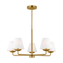 Five Light Chandelier<br /><span style="color:#4AB0CE;">Entrega: 4-10 dias en USA</span><br /><span style="color:#4AB0CE;font-size:60%;">PREGUNTE POR ENTREGA EN PANAMA</span><br />Collection: Albion<br />Finish: Satin Brass