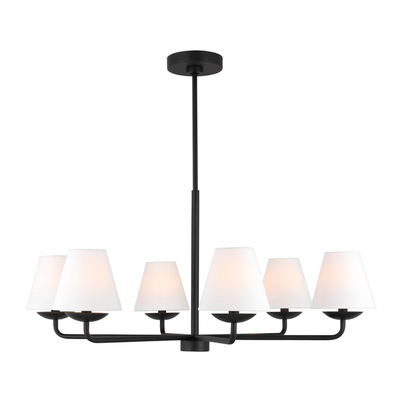 Six Light Chandelier<br /><span style="color:#4AB0CE;">Entrega: 4-10 dias en USA</span><br /><span style="color:#4AB0CE;font-size:60%;">PREGUNTE POR ENTREGA EN PANAMA</span><br />Collection: Albion<br />Finish: Midnight Black