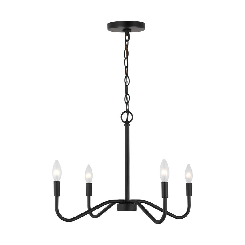 Four Light Chandelier<br /><span style="color:#4AB0CE;">Entrega: 4-10 dias en USA</span><br /><span style="color:#4AB0CE;font-size:60%;">PREGUNTE POR ENTREGA EN PANAMA</span><br />Collection: Eldon<br />Finish: Midnight Black