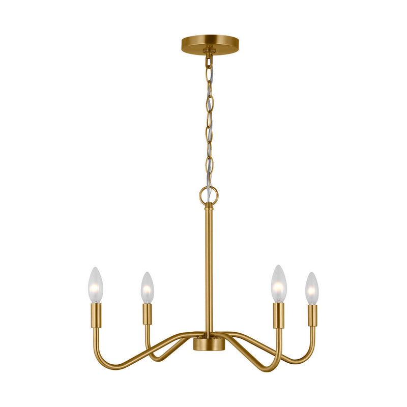 Four Light Chandelier<br /><span style="color:#4AB0CE;">Entrega: 4-10 dias en USA</span><br /><span style="color:#4AB0CE;font-size:60%;">PREGUNTE POR ENTREGA EN PANAMA</span><br />Collection: Eldon<br />Finish: Satin Brass