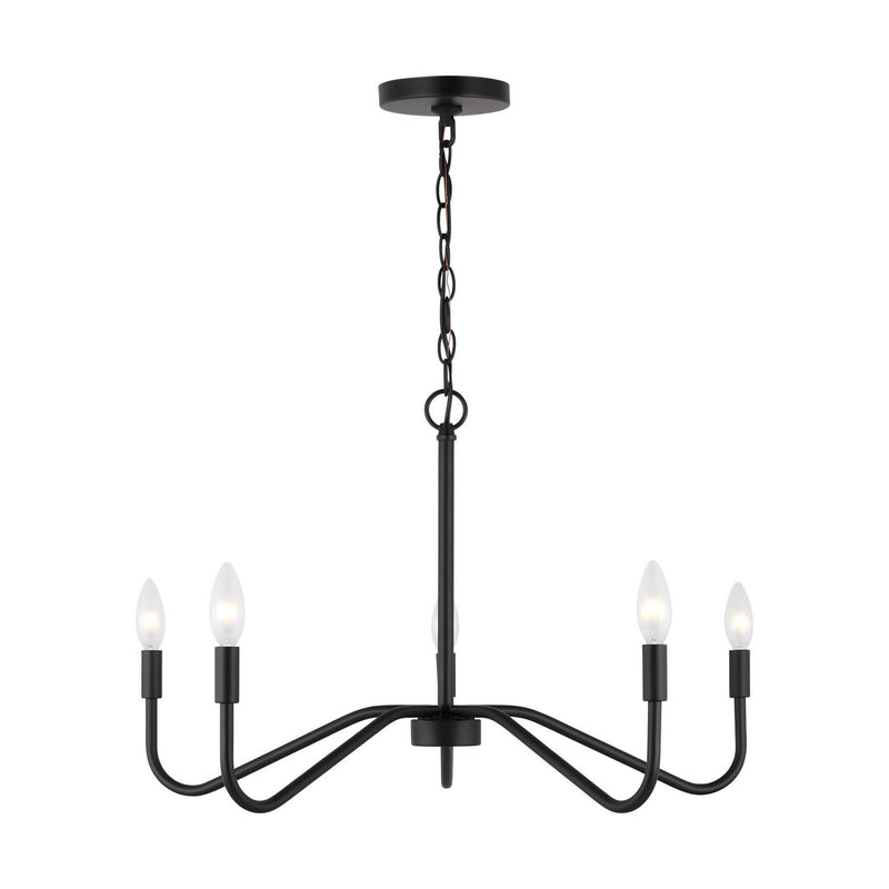 Five Light Chandelier<br /><span style="color:#4AB0CE;">Entrega: 4-10 dias en USA</span><br /><span style="color:#4AB0CE;font-size:60%;">PREGUNTE POR ENTREGA EN PANAMA</span><br />Collection: Eldon<br />Finish: Midnight Black