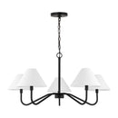 Five Light Chandelier<br /><span style="color:#4AB0CE;">Entrega: 9-10 semanas en USA</span><br /><span style="color:#4AB0CE;font-size:60%;">PREGUNTE POR ENTREGA EN PANAMA</span><br />Collection: Eldon<br />Finish: Midnight Black