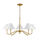 Five Light Chandelier<br /><span style="color:#4AB0CE;">Entrega: 4-10 dias en USA</span><br /><span style="color:#4AB0CE;font-size:60%;">PREGUNTE POR ENTREGA EN PANAMA</span><br />Collection: Eldon<br />Finish: Satin Brass