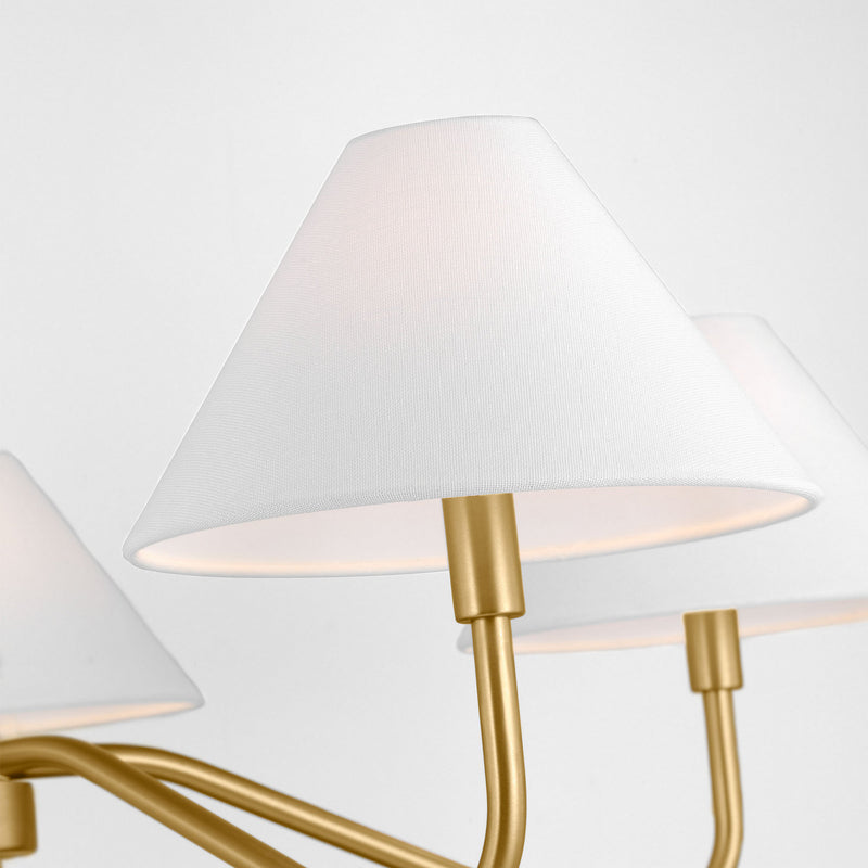 Five Light Chandelier<br /><span style="color:#4AB0CE;">Entrega: 5-6 semanas en USA</span><br /><span style="color:#4AB0CE;font-size:60%;">PREGUNTE POR ENTREGA EN PANAMA</span><br />Collection: Eldon<br />Finish: Satin Brass