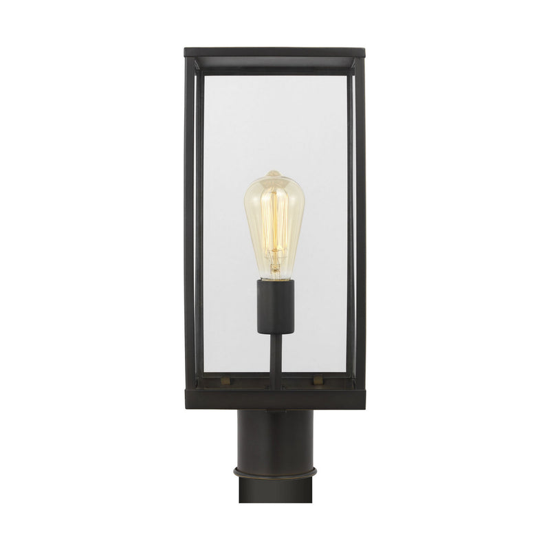 One Light Post Lantern<br /><span style="color:#4AB0CE;">Entrega: 4-10 dias en USA</span><br /><span style="color:#4AB0CE;font-size:60%;">PREGUNTE POR ENTREGA EN PANAMA</span><br />Collection: Howell<br />Finish: Antique Bronze