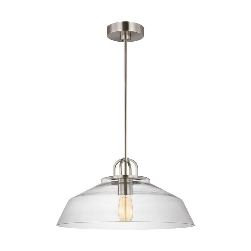 One Light Pendant<br /><span style="color:#4AB0CE;">Entrega: 4-10 dias en USA</span><br /><span style="color:#4AB0CE;font-size:60%;">PREGUNTE POR ENTREGA EN PANAMA</span><br />Collection: Payton<br />Finish: Brushed Steel