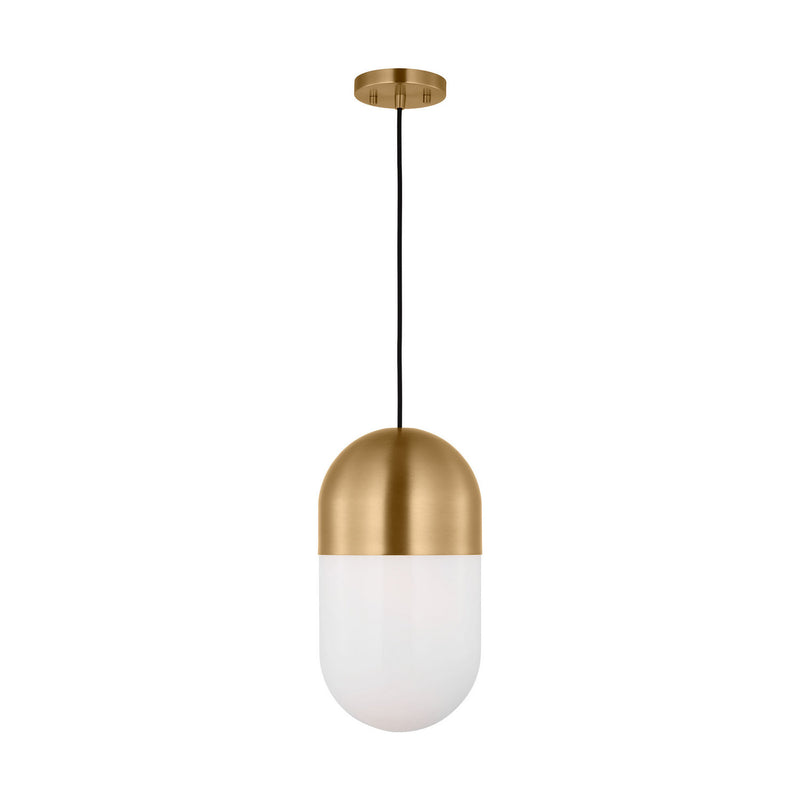 One Light Pendant<br /><span style="color:#4AB0CE;">Entrega: 4-10 dias en USA</span><br /><span style="color:#4AB0CE;font-size:60%;">PREGUNTE POR ENTREGA EN PANAMA</span><br />Collection: Foster<br />Finish: Satin Brass