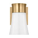 One Light Vanity<br /><span style="color:#4AB0CE;">Entrega: 4-10 dias en USA</span><br /><span style="color:#4AB0CE;font-size:60%;">PREGUNTE POR ENTREGA EN PANAMA</span><br />Collection: Roy<br />Finish: Satin Brass