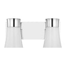 Two Light Vanity<br /><span style="color:#4AB0CE;">Entrega: 4-10 dias en USA</span><br /><span style="color:#4AB0CE;font-size:60%;">PREGUNTE POR ENTREGA EN PANAMA</span><br />Collection: Roy<br />Finish: Chrome