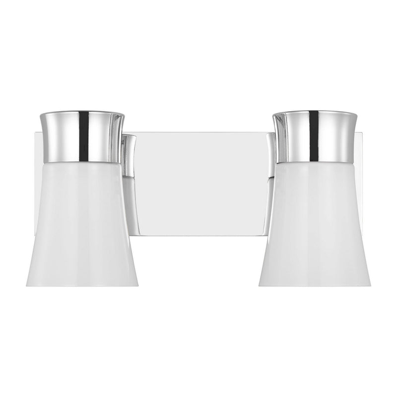 Two Light Vanity<br /><span style="color:#4AB0CE;">Entrega: 4-10 dias en USA</span><br /><span style="color:#4AB0CE;font-size:60%;">PREGUNTE POR ENTREGA EN PANAMA</span><br />Collection: Roy<br />Finish: Chrome