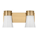 Two Light Vanity<br /><span style="color:#4AB0CE;">Entrega: 4-10 dias en USA</span><br /><span style="color:#4AB0CE;font-size:60%;">PREGUNTE POR ENTREGA EN PANAMA</span><br />Collection: Roy<br />Finish: Satin Brass